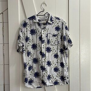 Civil Clothing Women's Abstract Floral Button Up Blouse